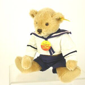 Vintage Steiff Sailor Bear Jointed Mohair German Toy Stuffed Animal